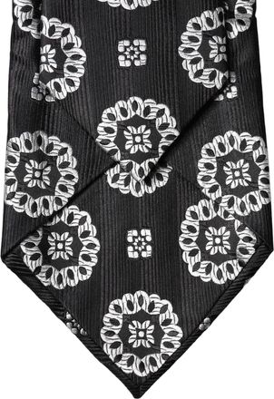 Dolce & Gabbana Floral Silk Necktie - Black