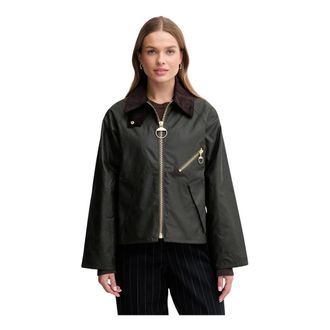Barbour Arlene Waxed Jacket - Dames - Jassen - Zwart - Maat: XL Katoen