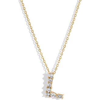 Lili Claspe Letter Pendant Necklace in Gold L at Nordstrom