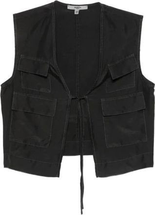 Barena Multi Pura Vest - Dames - Bodywarmers - Zwart - 3XS - Leer - Jassen