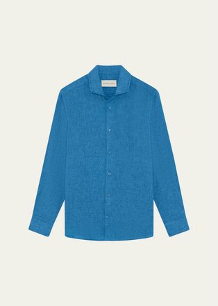 Frescobol Carioca Mens Antonio Linen Button-Down Shirt