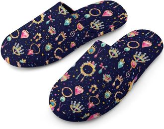 Generic Jewelry Rings Necklaces Mens Cotton Slippers Memory Foam Comfort House Shoes Winter Indoor Slipper for Hotel Casa Spa