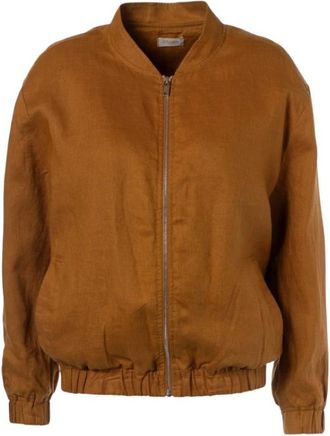 Jcsophie Michaela Jacket - Dames - Bomber jackets - Bruin - S - Linnen - Jassen