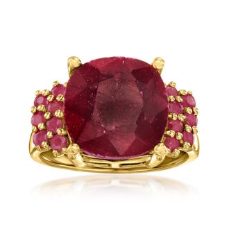Ross-Simons Ruby Ring in 18kt Gold Over Sterling