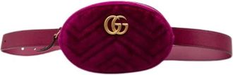 Gucci Pre-owned Belt Bags, female, Purple, Size: ONE SIZE Pre-owned Vintage Velvet Belt Bag