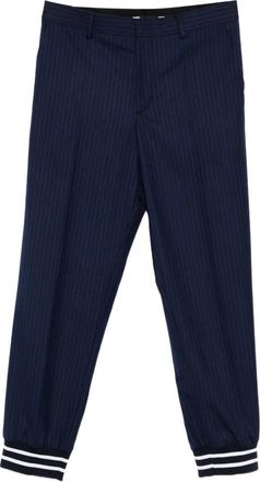 Moschino Relaxed Tapered Pants With Pinstripe Design And Elasticated Cuffs