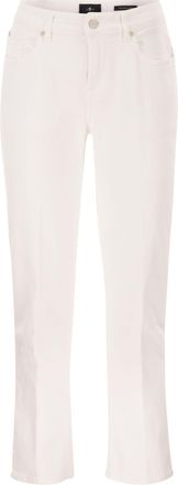 7 For All Mankind Titel: Bootcut-Stretch-Denim-Jeans mit metallischen Fasern