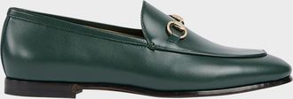 Gucci Jordaan Leather Horsebit Loafers