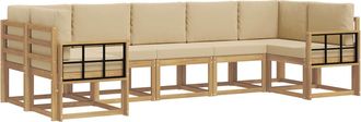 vidaXL Conjunto De Sof&aacute;s De Exterior 7 Uds. Y Beige Vidaxl