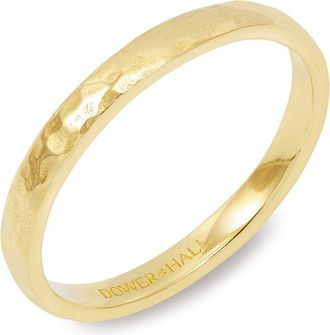 Dower & Hall 14k Gold Medium Hammered Narrative Ring