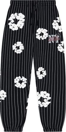 Denim Tears Pinstripe Wreath Sweatpants Black FW25BAS11282289
