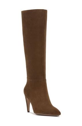 Vince Camuto Brigitte Pointed Toe Knee High Boot in Reishi Brown at Nordstrom Rack, Size 9 Wide Calf