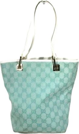 Gucci Pre-owned Canvas gucci-bags - Dames - Vintage Shopper - Blauw - ONE Size - Vintage