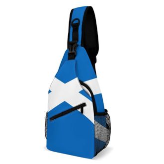 Generic Scotland Flag Unisex Shoulder Bags Casual Crossbody Chest Bag Sling Backpack for Hiking Cycling Travel