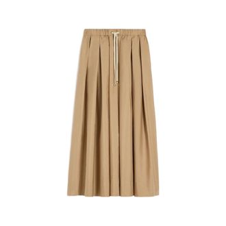 Max Mara Smmpineta Pleated Drawstring Skirt