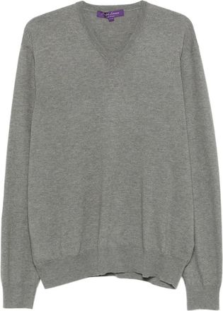 Ralph Lauren Purple Label Maglione con scollo a V - Grigio