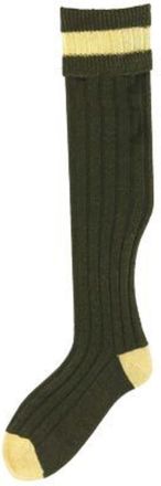 Bisley Shooting socks Olive with Mustard detail stockings - Size 8 to 10