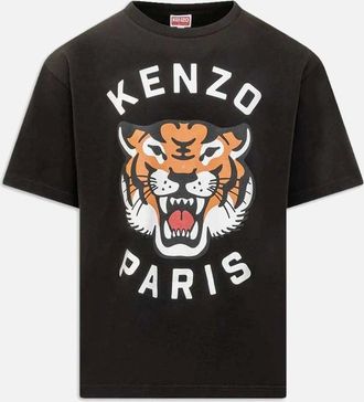 Kenzo Mens Mens Black Kenzo Lucky Tiger Tiger T-Shirt - Size: 36