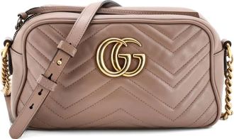 Gucci GG Marmont Shoulder Bag Matelasse Leather Small crossbody bag - Beige