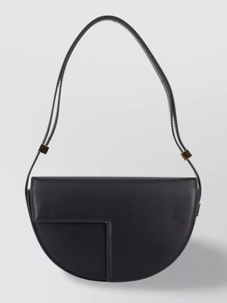 Patou leather asymmetric shoulder bag