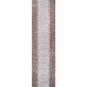 Jonathan Y Designs Tavira Modern Strie Indoor/Outdoor Area Rug in Brown/beige at Nordstrom, Size 5Ft 0In X 8Ft 0In