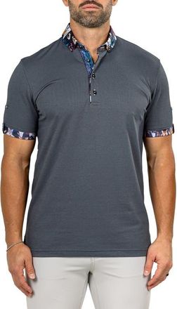Maceoo Newton Marthyr0028 Grey Button-Down Piqu&eacute; Polo at Nordstrom, Size 6