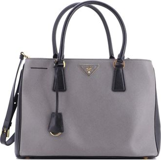 Prada Gardeners Saffiano Leather Medium tote bag - Grijs