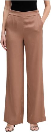 Joop Pantalones de sat&eacute;n Philine - Trousers - Mujer - Marr&oacute;n - M