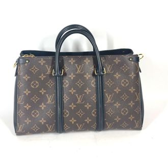 Louis Vuitton Black Brown Monogram Canvas Handbag Tote Bag (Pre-Owned)