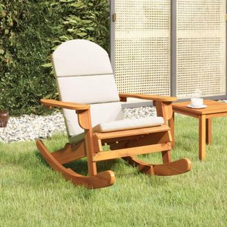 vidaXL Sedia a Dondolo Adirondack con Cuscini Legno Massello di Acacia - Vidaxl