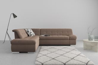 Domo Collection Ecksofa »Mona L-Form« wahlweise mit Bett- und Armlehnfunktion