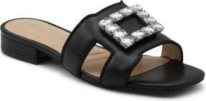 Adrienne Vittadini Pierre Slide Sandal in Black at Nordstrom Rack, Size 7.5