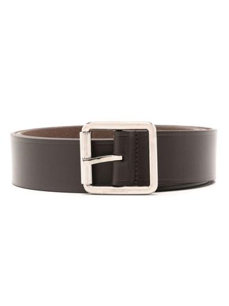 Ferragamo logo-stamp leather belt - men - Calf Leather - 115 - Brown