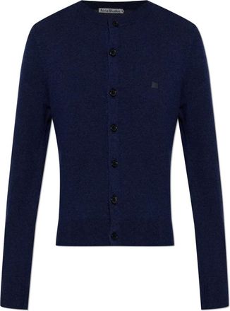 Acne Studios Fitted Cardigan - Yakwol - Dames - Vesten - Blauw - S - Wol - Truien & Vesten