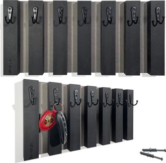 OEM Perchero De Madera Lamele De 40 Cm, Negro