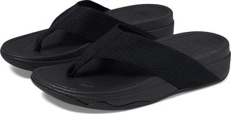 FitFlop Surfa Slip-on Sandals Womens Sandals Black : 8 M (B), Textile