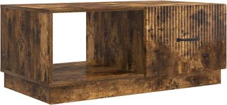 vidaXL Mesa De Caf&eacute; Roble Ahumado 90 X 50 X 37 Cm Madera De Ingenier&iacute;a Vidaxl