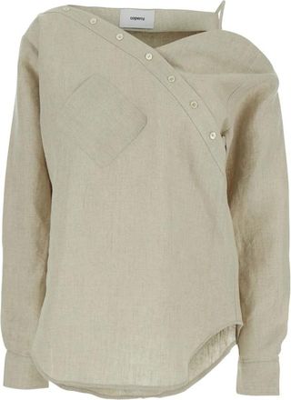 Coperni Heart Shirt - Dames - Blouses - Beige - M - Katoen - Overhemden