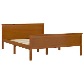 Berkfield Home Beautiful Bed Frame Honey Brown Solid Wood Pine 120x200 cm | Size: Small Double