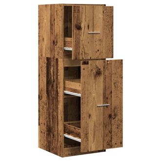 Berkfield Home Apothecary Cabinet Old Wood 40x41x118 cm Engineered Wood in Brown | Size: 40 x 41 x 118 cm