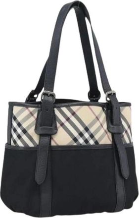 Burberry Pre-owned Vintage Tote Bag - Dames - Vintage Handtas - Zwart - ONE Size - Leer - Vintage