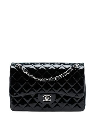 Chanel 2014-2015 Jumbo Classic Patent Double Flap shoulder bag - women - Patent Leather - One Size - Black
