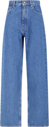 Jil Sander Blue Mid-Rise Straight-Leg Denim Jeans