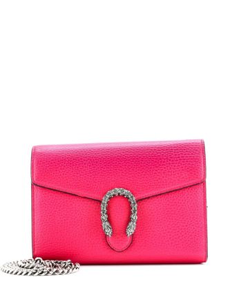Gucci Dionysus Chain Wallet Leather with Embellished Detail Small crossbody bag - Rosa