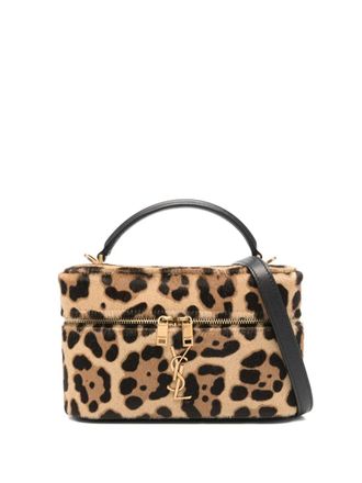 Saint Laurent Borsa mini leopardata - Marrone