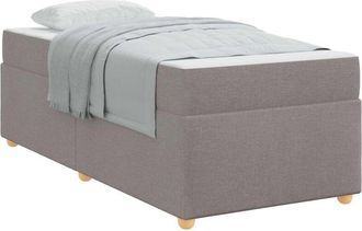 vidaXL Estructura De Cama Con Colch&oacute;n Taup&eacute; 100 X 200 Cm Tela Vidaxl