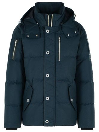 Moose Knuckles Original 3Q Navy Cotton Blend Down Jacket