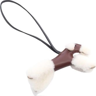 Herm&egrave;s Pre-owned Hermes Milo Lambskin and Wool Budy Bag Charm Ladies UYFXIMR3Y8B7872J