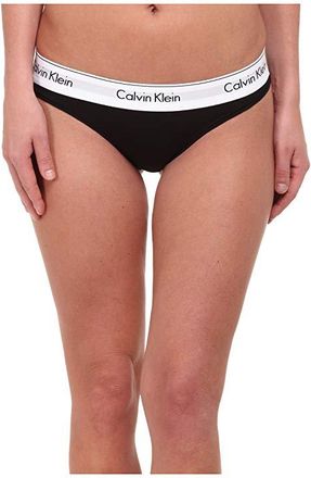 Calvin Klein Underwear Modern Cotton Thong Womens Underwear Black : LG (Womens 12-14), Cotton/Jersey/Modal