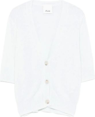 Allude Cardigan a maniche corte - Bianco